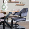 Eetkamerstoel Fox Antraciet 01 - Vintage Velvet - Afbeelding 4