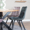 Eetkamerstoel Galgary Army Green 21 - Vintage Velvet - Afbeelding 4