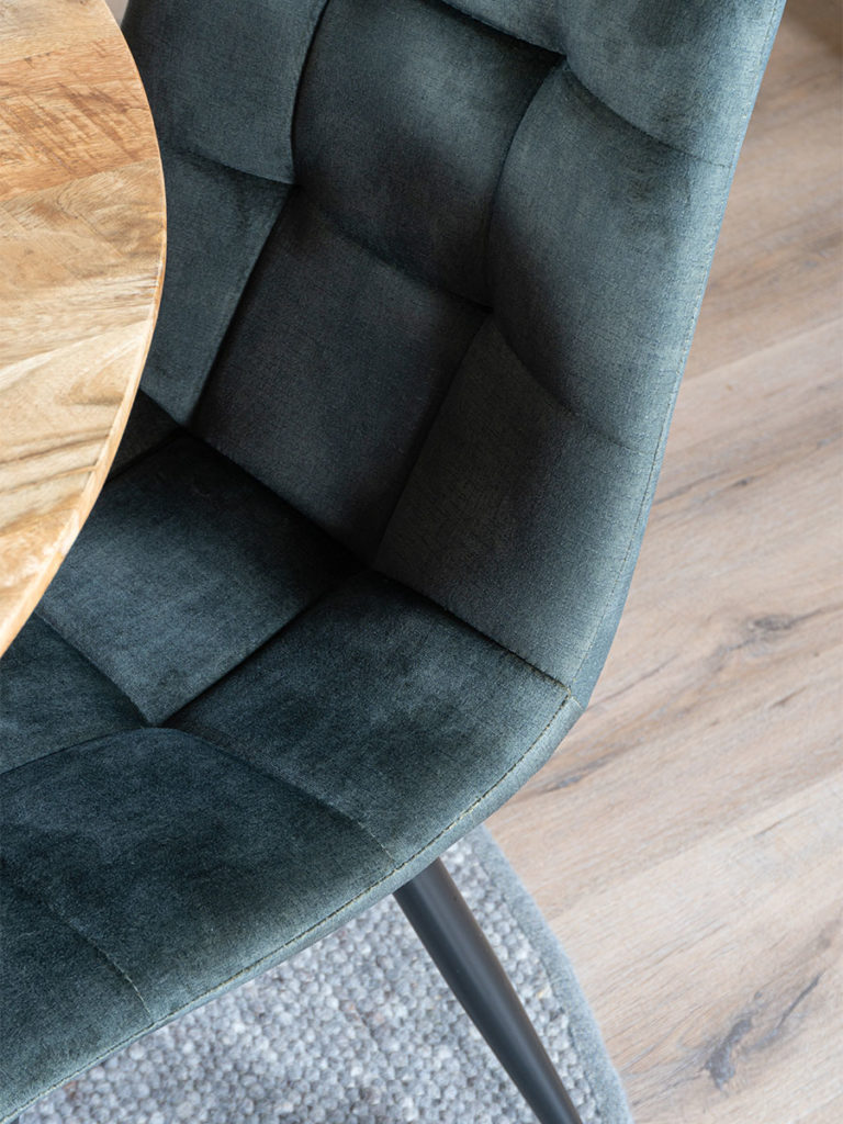 Eetkamerstoel Galgary Army Green 21 - Vintage Velvet - Afbeelding 5