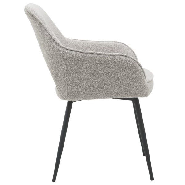 Eetkamerstoel Gina - Bouclé - Naturel - Afbeelding 4