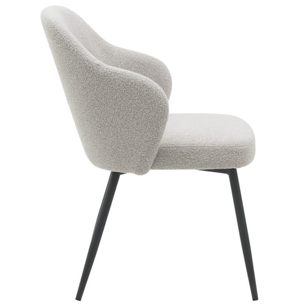 Eetkamerstoel Kendra - Bouclé - Naturel - Afbeelding 4
