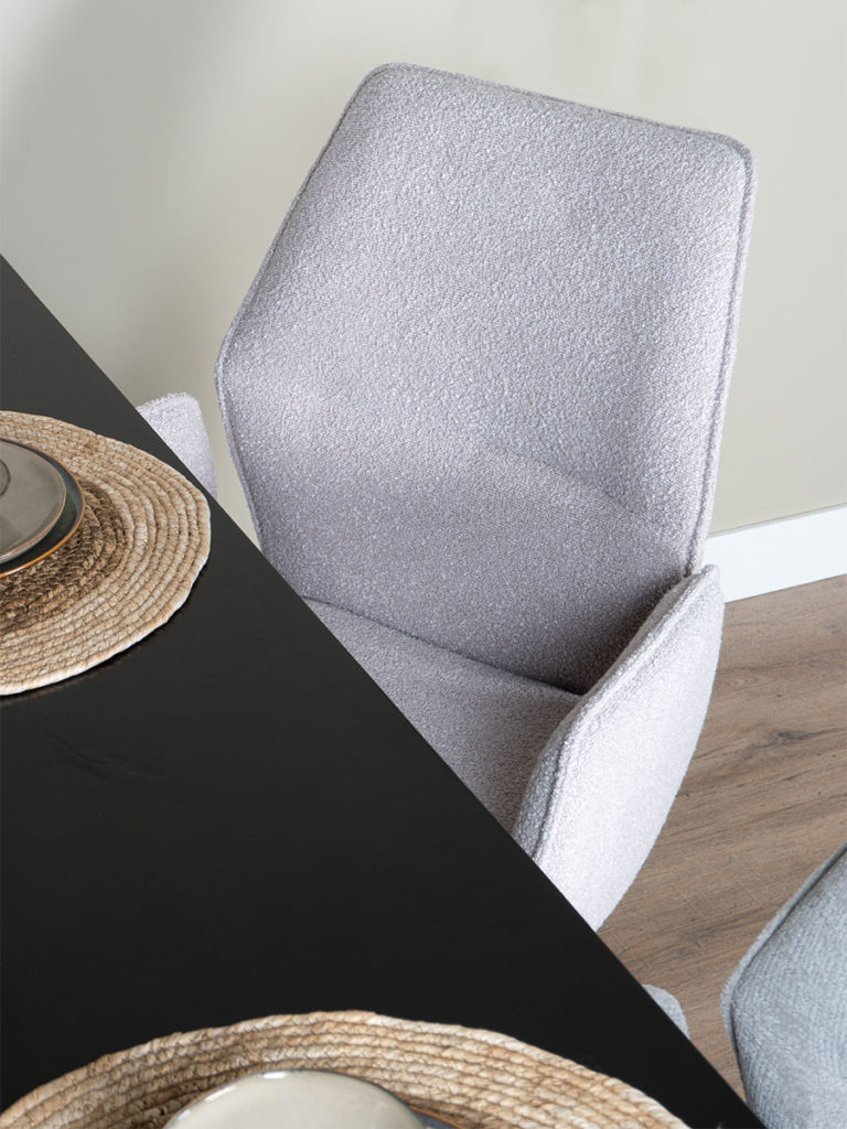 Eetkamerstoel Miley - Bouclé - Naturel - Afbeelding 5