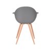LABEL51 Eetkamerstoel Parma - Antraciet - Kunststof - Oak Metal Woodcover - Afbeelding 5