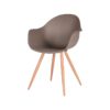 LABEL51 Eetkamerstoel Parma - Coffee - Kunststof - Oak Metal Woodcover - Afbeelding 2