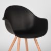 LABEL51 Eetkamerstoel Parma - Zwart - Kunststof - Oak Metal Woodcover - Afbeelding 6