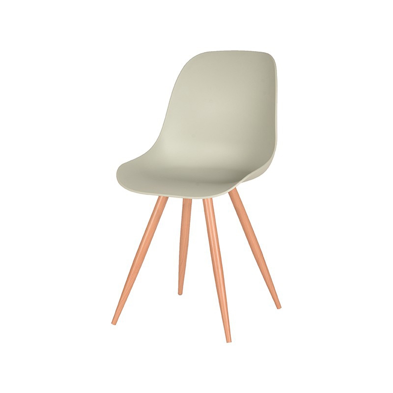 LABEL51 Eetkamerstoel Rimini - Breeze - Kunststof - Oak Metal Woodcover - Afbeelding 2