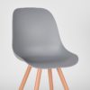 LABEL51 Eetkamerstoel Rimini - Grijs - Kunststof - Oak Metal Woodcover - Afbeelding 6