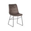 LABEL51 Eetkamerstoel Slim - Antraciet - Microfiber - Black Frame - Afbeelding 3