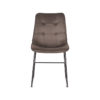 LABEL51 Eetkamerstoel Slim - Antraciet - Microfiber - Black Frame - Afbeelding 4