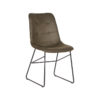 LABEL51 Eetkamerstoel Slim - Army green - Microfiber - Black Frame - Afbeelding 3