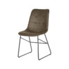 LABEL51 Eetkamerstoel Slim - Army green - Microfiber - Black Frame - Afbeelding 2