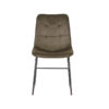 LABEL51 Eetkamerstoel Slim - Army green - Microfiber - Black Frame - Afbeelding 4