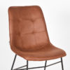 LABEL51 Eetkamerstoel Slim - Cognac - Microfiber - Black Frame - Afbeelding 6