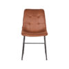 LABEL51 Eetkamerstoel Slim - Cognac - Microfiber - Black Frame - Afbeelding 2