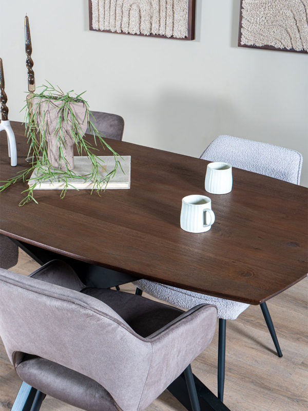 Eettafel Felix - Espresso Mangohout - 190 x 90 cm - Afbeelding 3