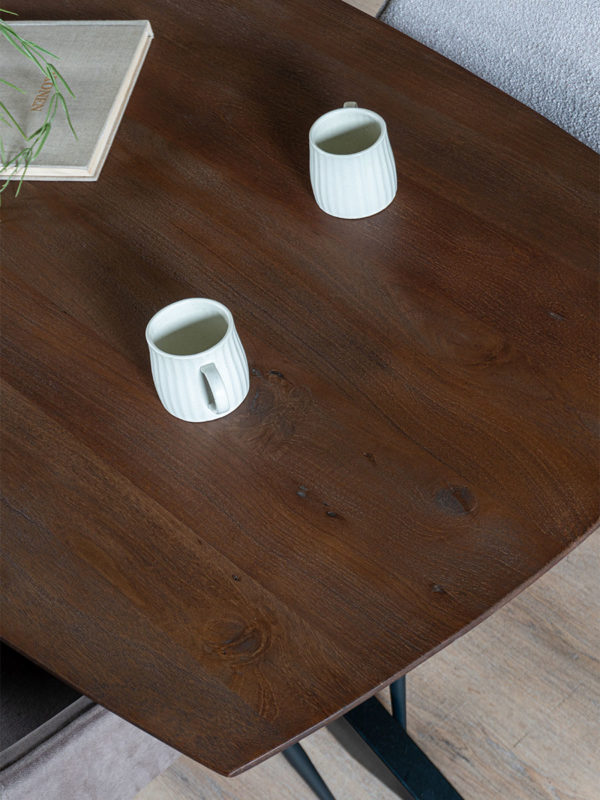 Eettafel Felix - Espresso Mangohout - 190 x 90 cm - Afbeelding 4