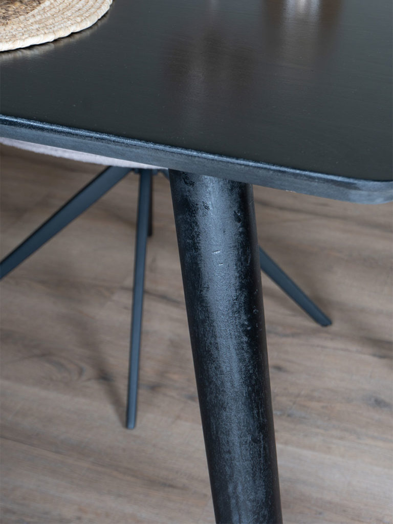 Eettafel James Zwart 180 x 90 cm - Afbeelding 3