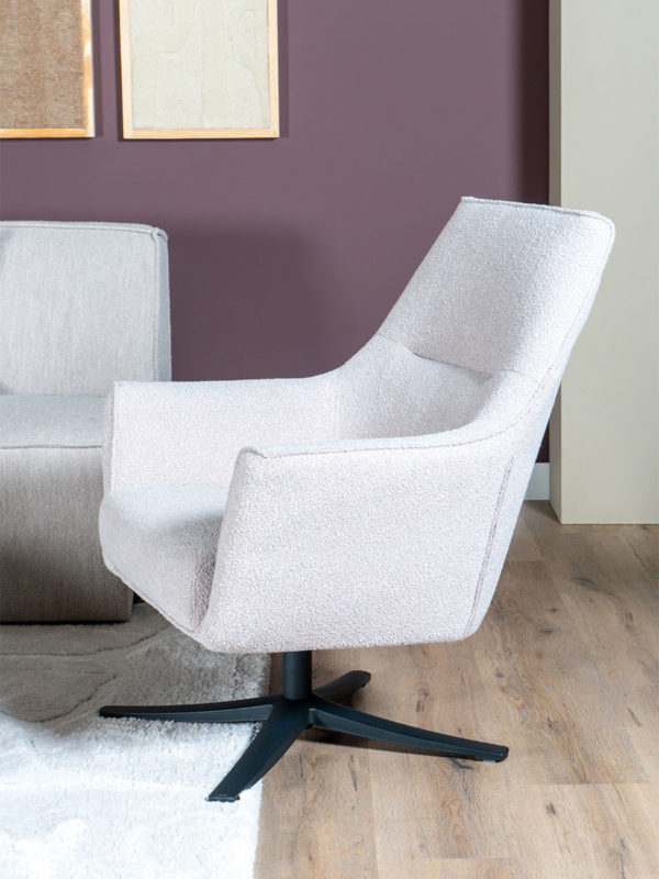 Fauteuil Ties - Bouclé - Naturel - Afbeelding 4
