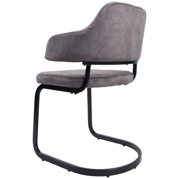 Eetkamerstoel Fox Antraciet 01 - Vintage Velvet - Afbeelding 3