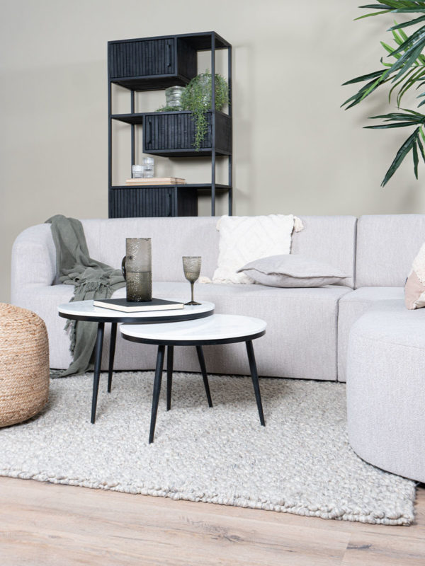 Kast Loek 210 x 80 cm - Zwart Mangohout - Afbeelding 4