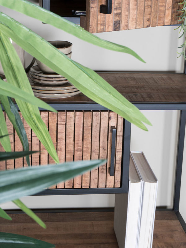 Kast Loek 210 x 80 cm - Bruin Mangohout - Afbeelding 2