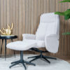 Relaxfauteuil Bindy + Hocker - Bouclé - Naturel - Afbeelding 3