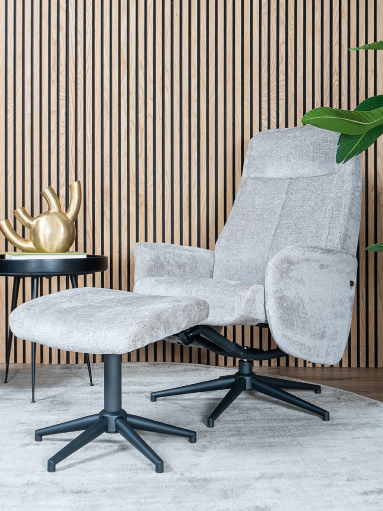 Relaxfauteuil Bindy + Hocker - Perfect Harmony - Taupe 04 - Afbeelding 3