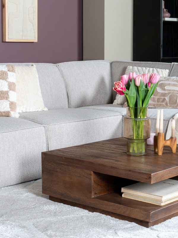 Salontafel Bram - Espresso Mangohout - 80 x 80 cm - Afbeelding 5