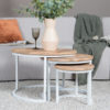 Salontafel Set van 3 - Industriële Salontafelset Erjan - Wit - Afbeelding 2