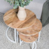 Salontafel Set van 3 - Industriële Salontafelset Erjan - Wit - Afbeelding 3