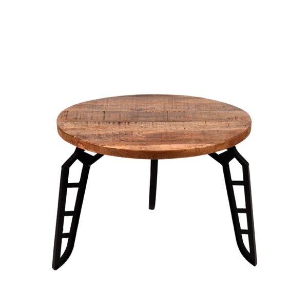 LABEL51 Salontafel Flintstone - Rough - Mangohout - 60 cm - Rond - Afbeelding 2