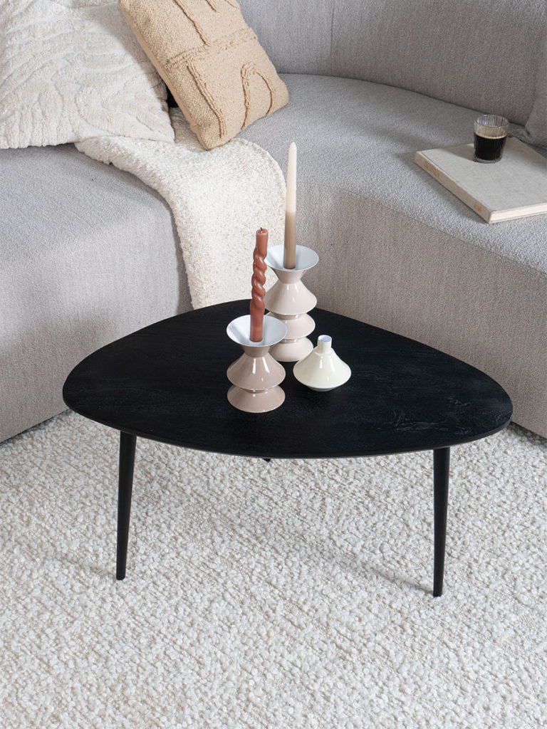 Salontafel Manon Zwart 80 x 50 cm - Afbeelding 2
