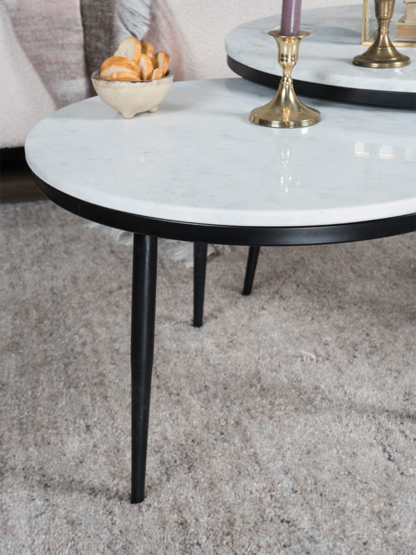 Salontafel Melle - Marmer - Set van 2 - Afbeelding 5