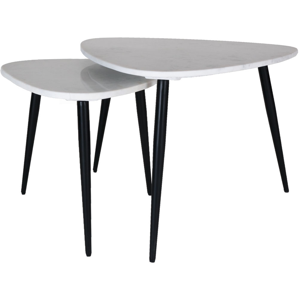 Het Steigerhouthuis Salontafel Milou - Marmer - Set van 2 Groot