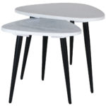 Salontafel Milou - Marmer - Set van 2 Klein