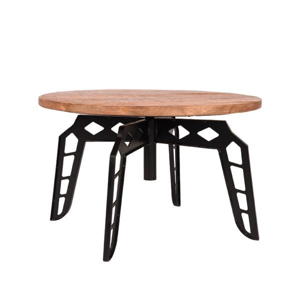 LABEL51 Salontafel Pebble - Rough - Mangohout - 80 cm - Rond - Afbeelding 5
