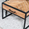 Salontafel Ruby Visgraat - Bruin Mangohout - Set van 2 - Afbeelding 3