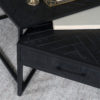 Salontafel Ruby Visgraat - Zwart Mangohout - Set van 2 - Afbeelding 4