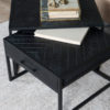 Salontafel Ruby Visgraat - Zwart Mangohout - Set van 2 - Afbeelding 3
