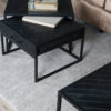 Salontafel Ruby Visgraat - Zwart Mangohout - Set van 2 - Afbeelding 2