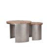 D-MAXX Salontafel Set Bunch - Rough - Mangohout - 60 cm - Rond - Afbeelding 3