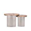 D-MAXX Salontafel Set Bunch - Rough - Mangohout - 60 cm - Rond - Afbeelding 2