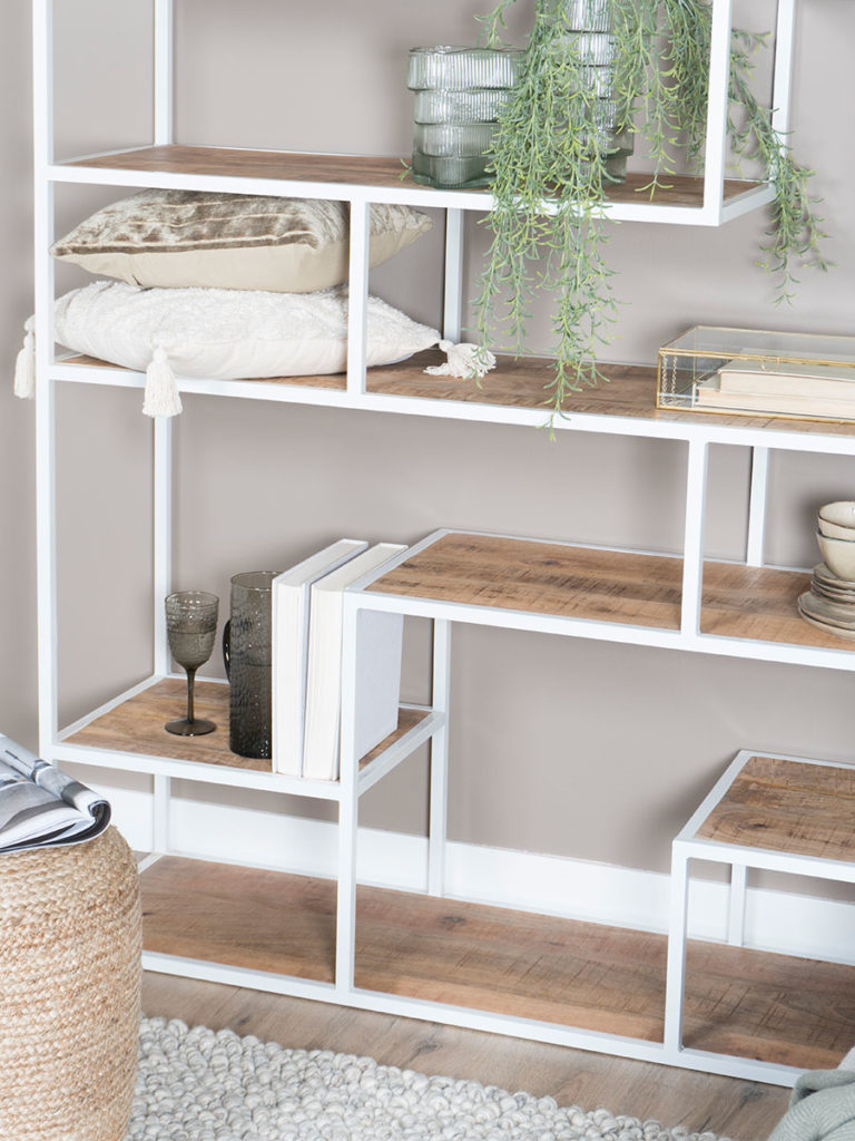 Vakkenkast Huub Wit 210 x 145 cm - Roomdivider - Afbeelding 3