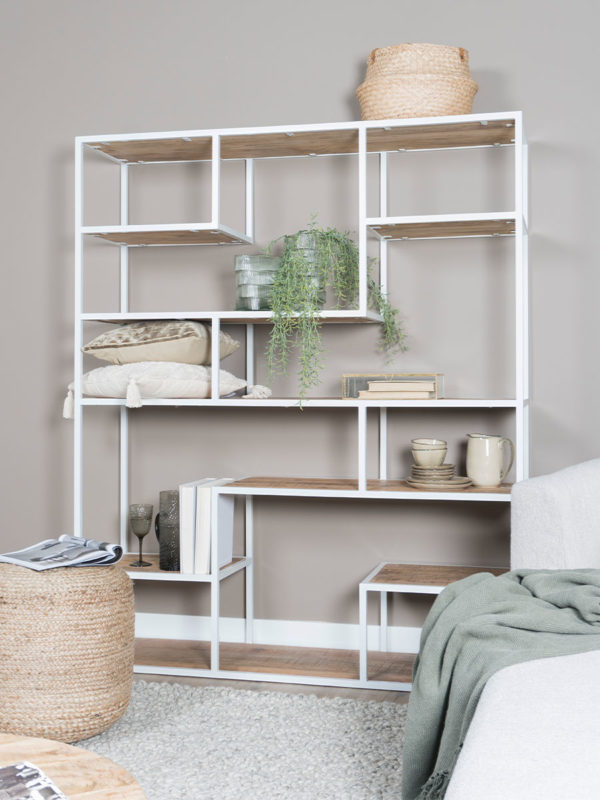 Vakkenkast Huub Wit 175 x 145 cm - Roomdivider - Afbeelding 2