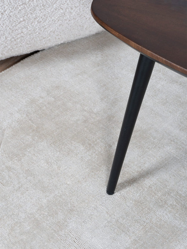 Vloerkleed Cos - Viscose Beige Rond ø150 cm - Afbeelding 3