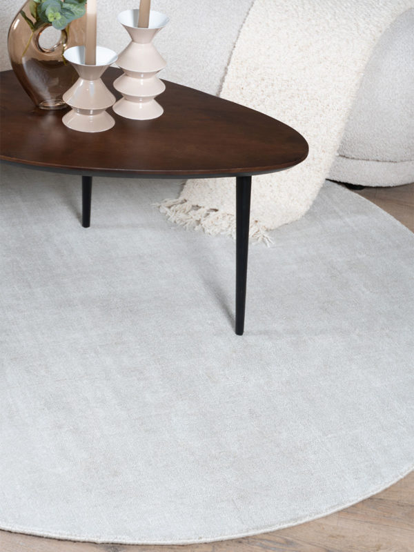 Vloerkleed Cos - Viscose Ivory Rond ø200 cm - Afbeelding 2