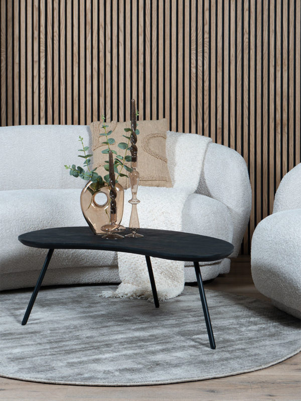 Vloerkleed Cos - Viscose Taupe Rond ø200 cm - Afbeelding 3