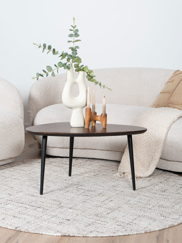 Vloerkleed Cross Beige - Rond ø160 cm - Afbeelding 5