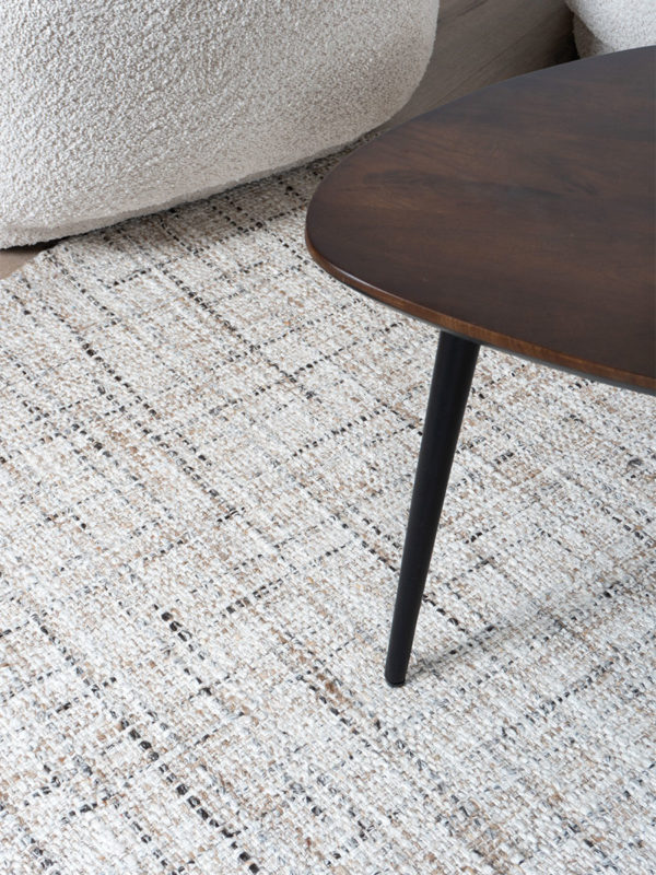 Vloerkleed Cross Beige - Rond ø160 cm - Afbeelding 4