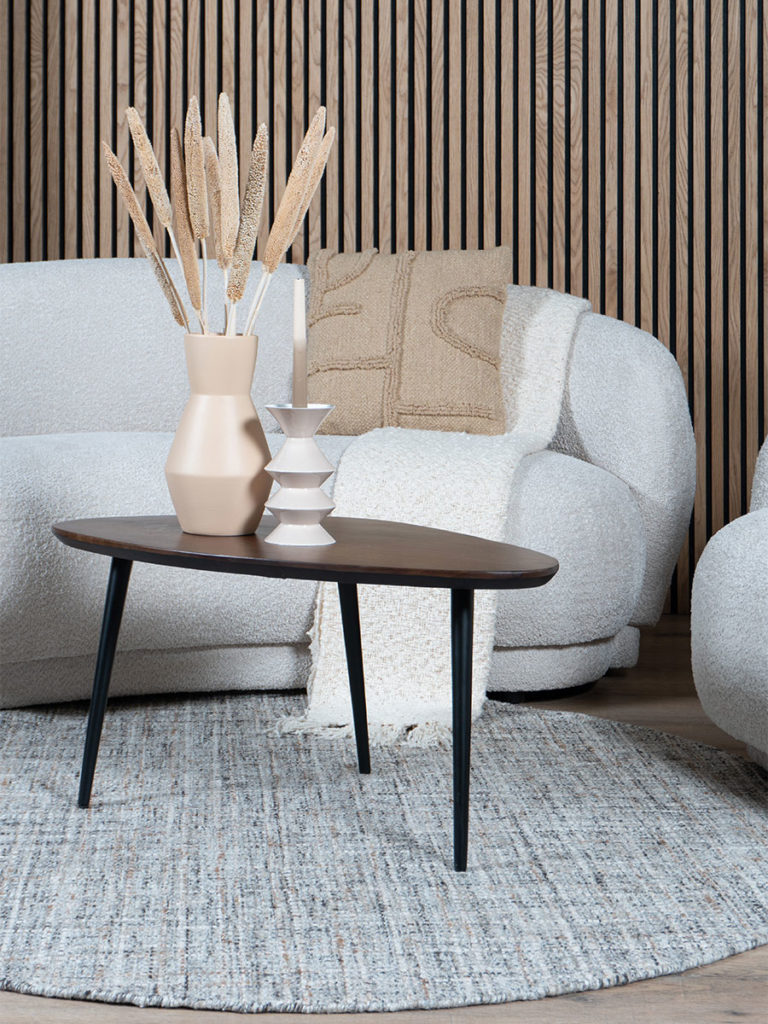 Vloerkleed Cross Grey/Beige - Rond ø200 cm - Afbeelding 3